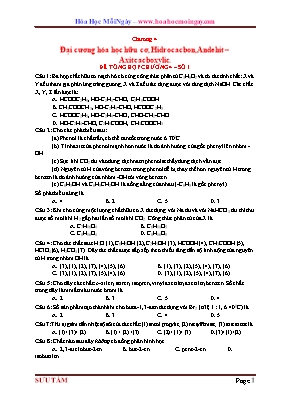 Đề ôn tổng hợp Chương 4 môn Hóa học Lớp 11 - Đề số 1